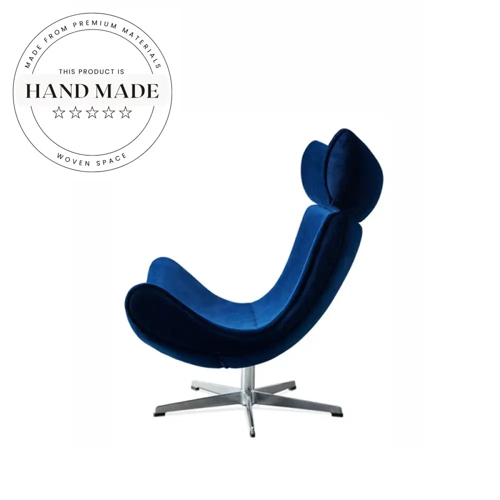 Modern Nordic Tufted Velvet Fabric Foldable Casual Lounge Chair