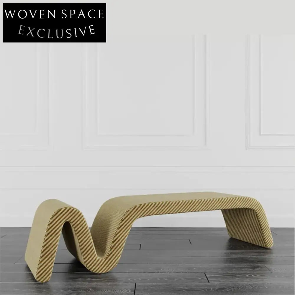 Modern Nordic Upholstered Fabric Living Room Bedroom Entryway Bench Stool