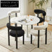 Modern Nordic Velvet Dining Chair with Sleek Metal Legs and Curved Back Design