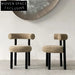 Modern Nordic Velvet Dining Chair with Sleek Metal Legs and Curved Back Design