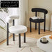 Modern Nordic Velvet Dining Chair with Sleek Metal Legs and Curved Back Design