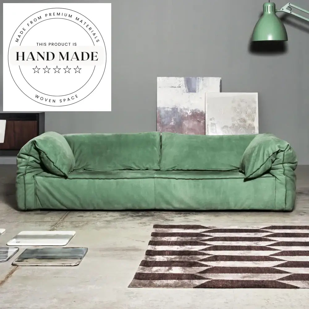 Modern Nordic Velvet Italian Style Convertible 3 Seater Office Sofa