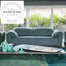Modern Nordic Velvet Italian Style Convertible 3 Seater Office Sofa