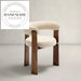 Modern Nordic Velvet Upholstered Dining Chair with Solid Wood Frame