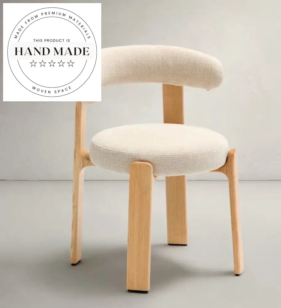 Modern Nordic Velvet Upholstered Dining Chair with Solid Wood Frame