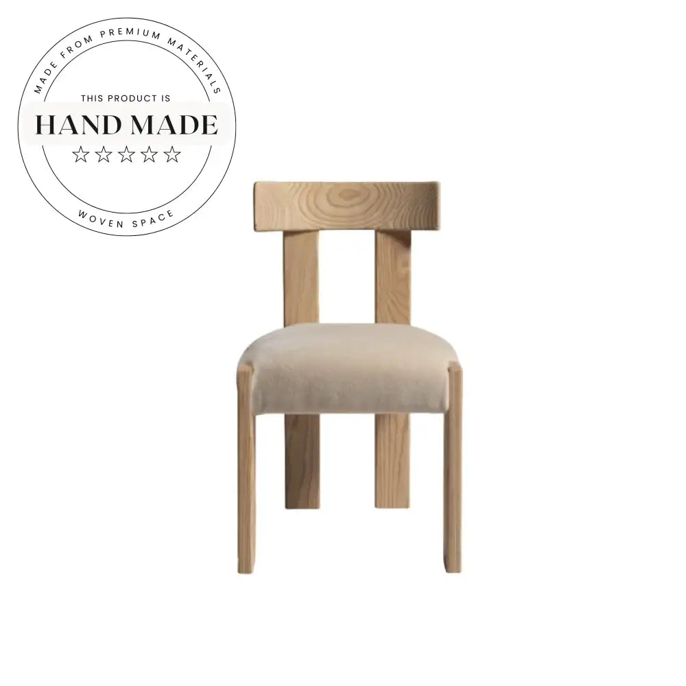 Modern Nordic Velvet Upholstered Leisure Solid Wood Frame Dining Chair