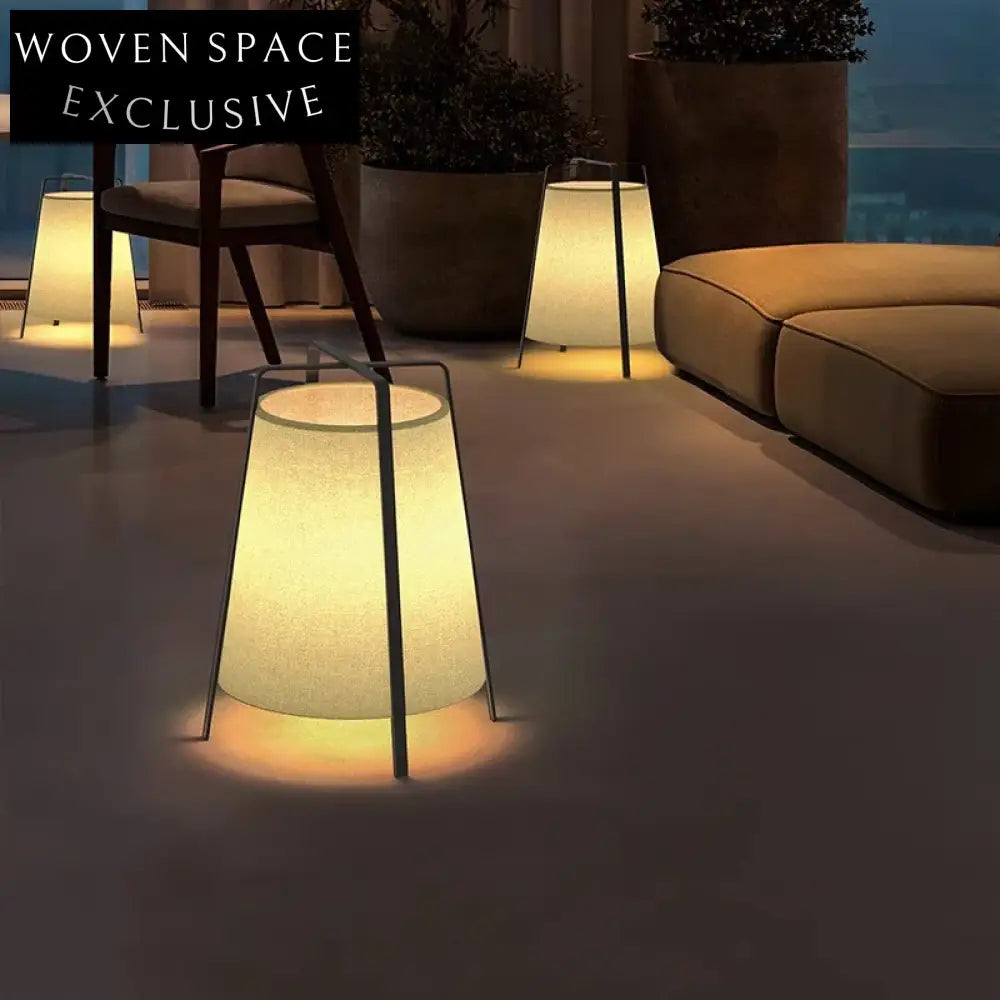 Modern Nordic Vintage Standing Metal Fabric Floor Lamp for Living Room