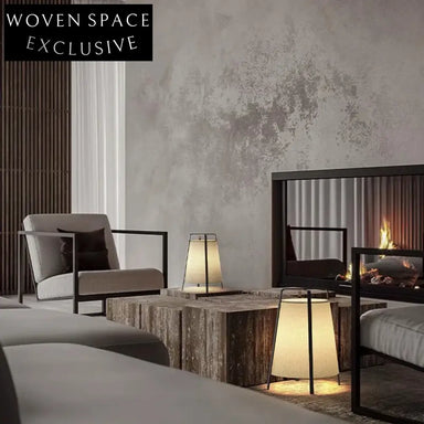 Modern Nordic Vintage Standing Metal Fabric Floor Lamp for Living Room