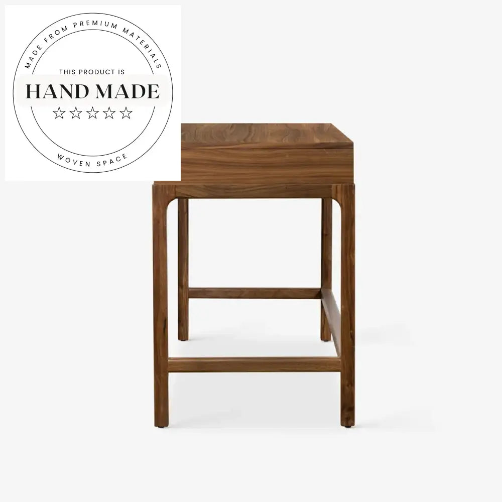 Modern Nordic Walnut Solid Wood Secretary Writing Computer Desk