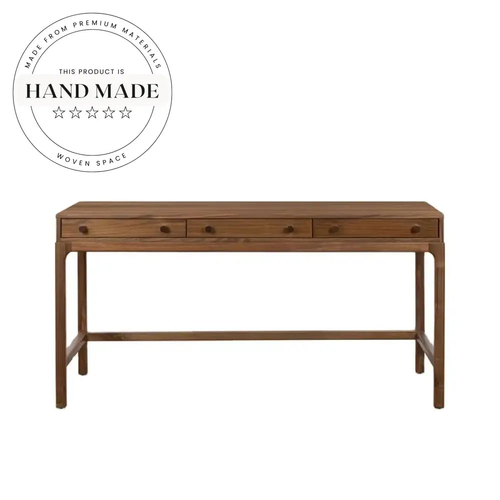 Modern Nordic Walnut Solid Wood Secretary Writing Computer Desk