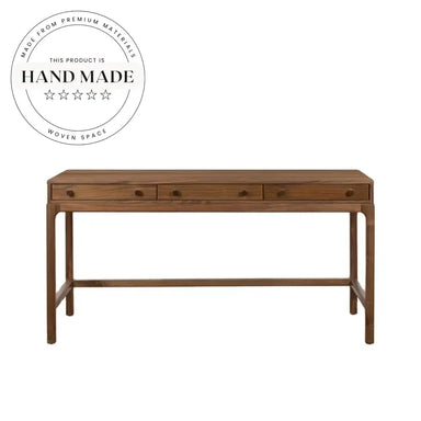 Modern Nordic Walnut Solid Wood Secretary Writing Computer Desk