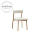 Modern Nordic White Boucle Curved Backrest Dining Chair