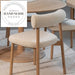 Modern Nordic White Boucle Curved Backrest Dining Chair