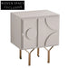 Modern Nordic White Plywood Storage Nightstand with Elegant Design for Bedroom