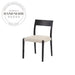 Modern Nordic Wooden Dining Chair with Rope Back and Upholstered Seat