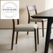 Modern Nordic Wooden Dining Chair with Rope Back and Upholstered Seat