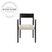 Modern Nordic Wooden Dining Chair with Rope Back and Upholstered Seat