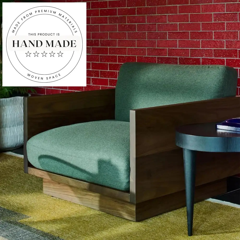 Modern Nordic Wooden Leather Reclining Accent Chair for Living Room Comfort