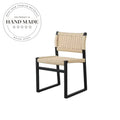 Modern Nordic Wooden Rope Kitchen Dining Chair for Home & Cafe