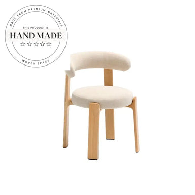 Modern Nordic Wooden Upholstered Dining Chair - Vintage Style, Comfortable Seating