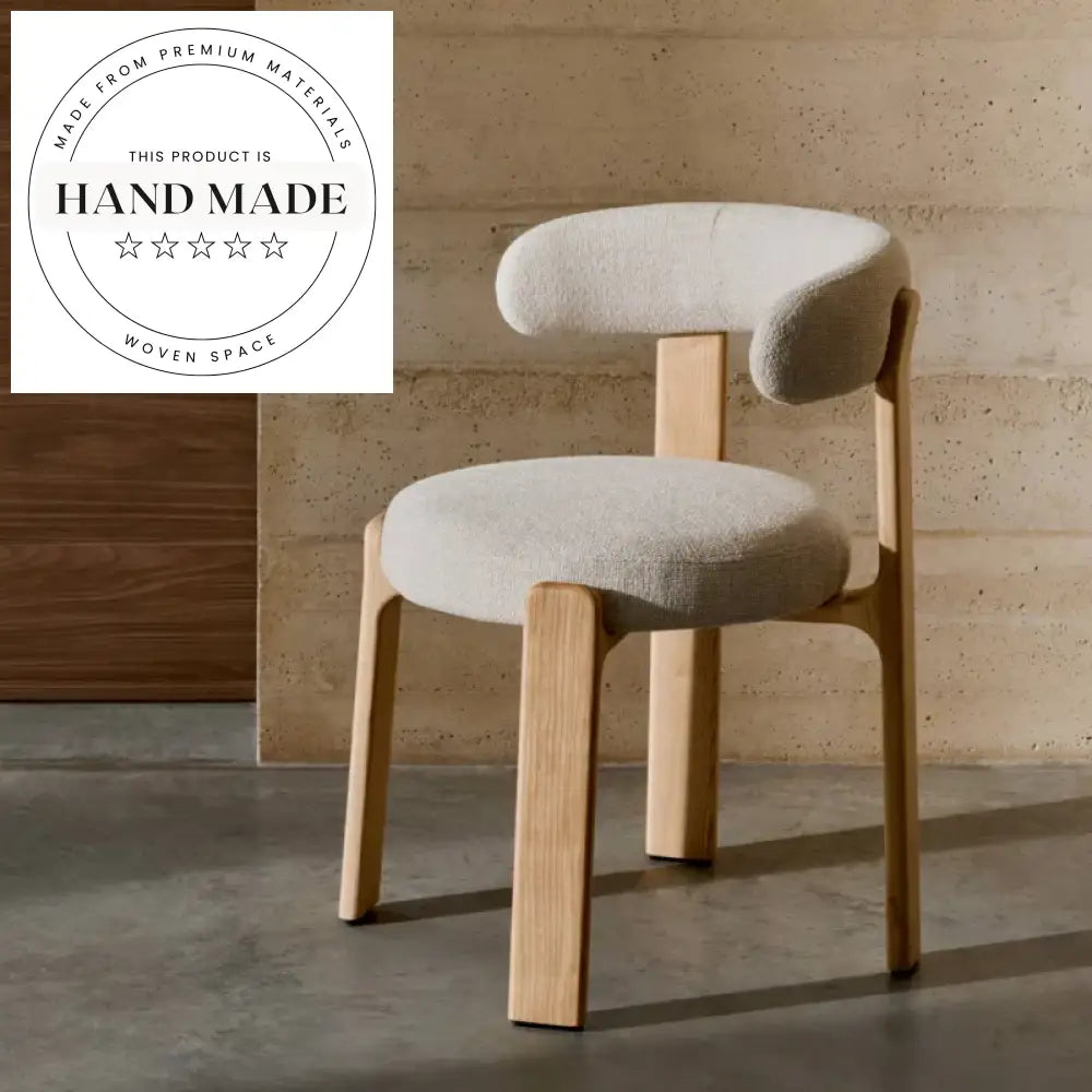 Modern Nordic Wooden Upholstered Dining Chair - Vintage Style, Comfortable Seating