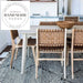 Modern Nordic Woven Saddle Leather Corsican Solid Wood Dining Chair