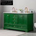 Modern Oak Solid Wood Bathroom Vanity, Marble Countertop, Under-mount Sink, Mirror Cabinet