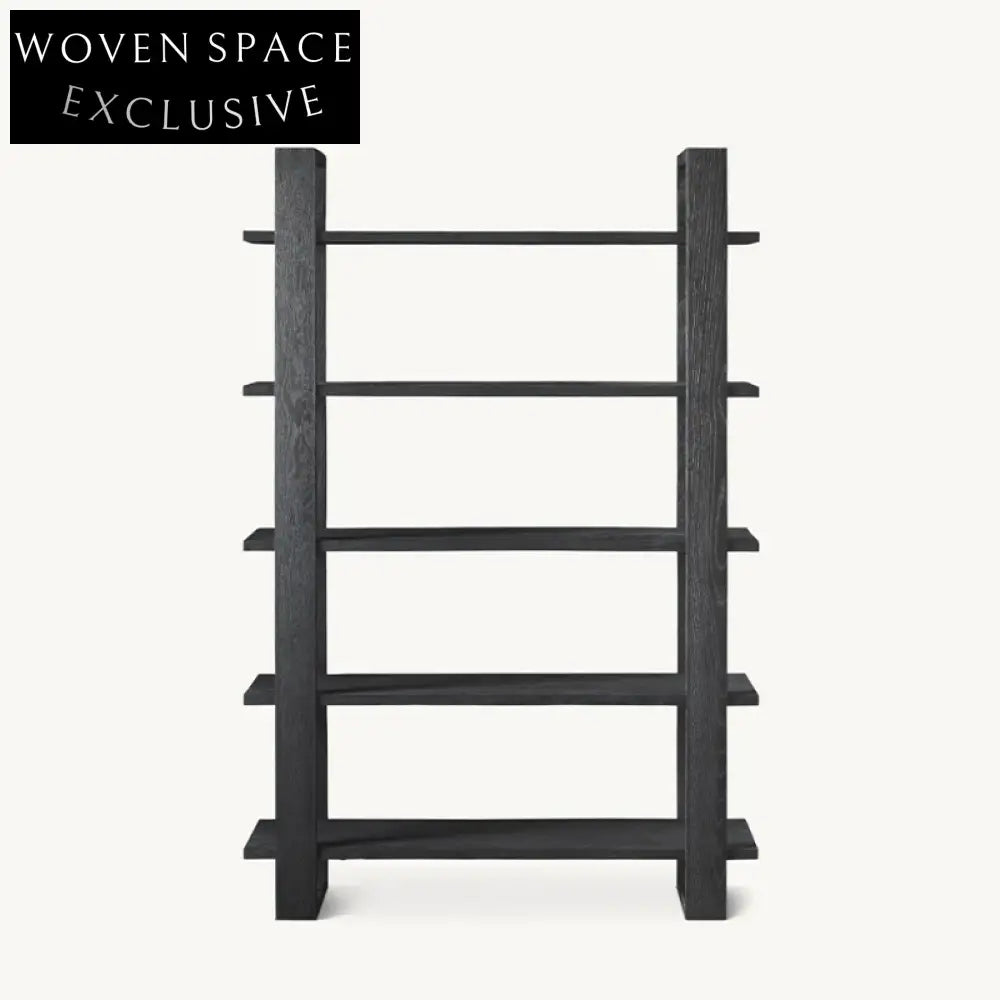 Modern Oak Wood Display Cabinet with Stainless Steel Accents