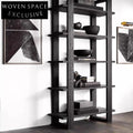 Modern Oak Wood Display Cabinet with Stainless Steel Accents