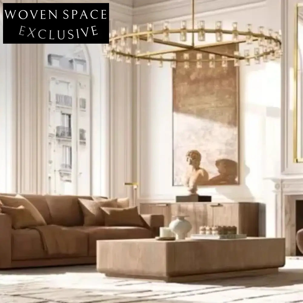 Modern Wooden Living Room Coffee Table - Rectangular Design for Indoor Decor