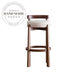 Modern Oak Wooden High Back Bistro Kitchen Counter Bar Stool