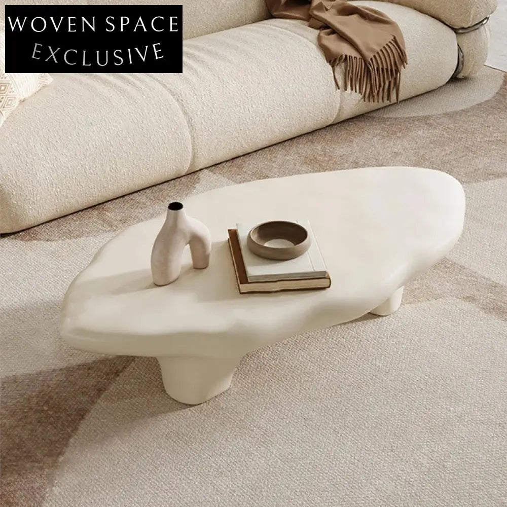 Modern Organic Fiberglass Sculptural Coffee Table Unique Artistic Living Room Design