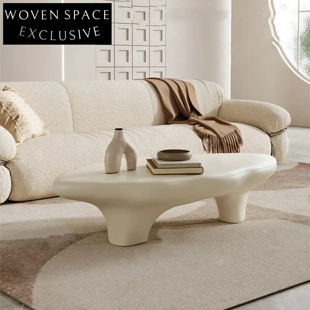 Modern Organic Fiberglass Sculptural Coffee Table Unique Artistic Living Room Design