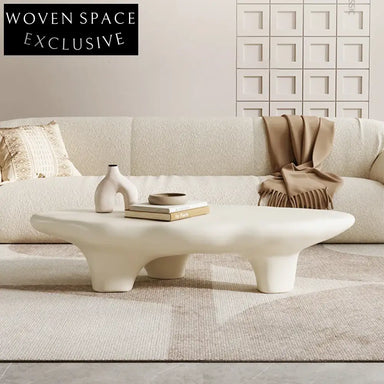 Modern Organic Fiberglass Sculptural Coffee Table Unique Artistic Living Room Design