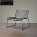 Modern Outdoor Cafe Metal Wire Grid Dining Chair with PU Cushion