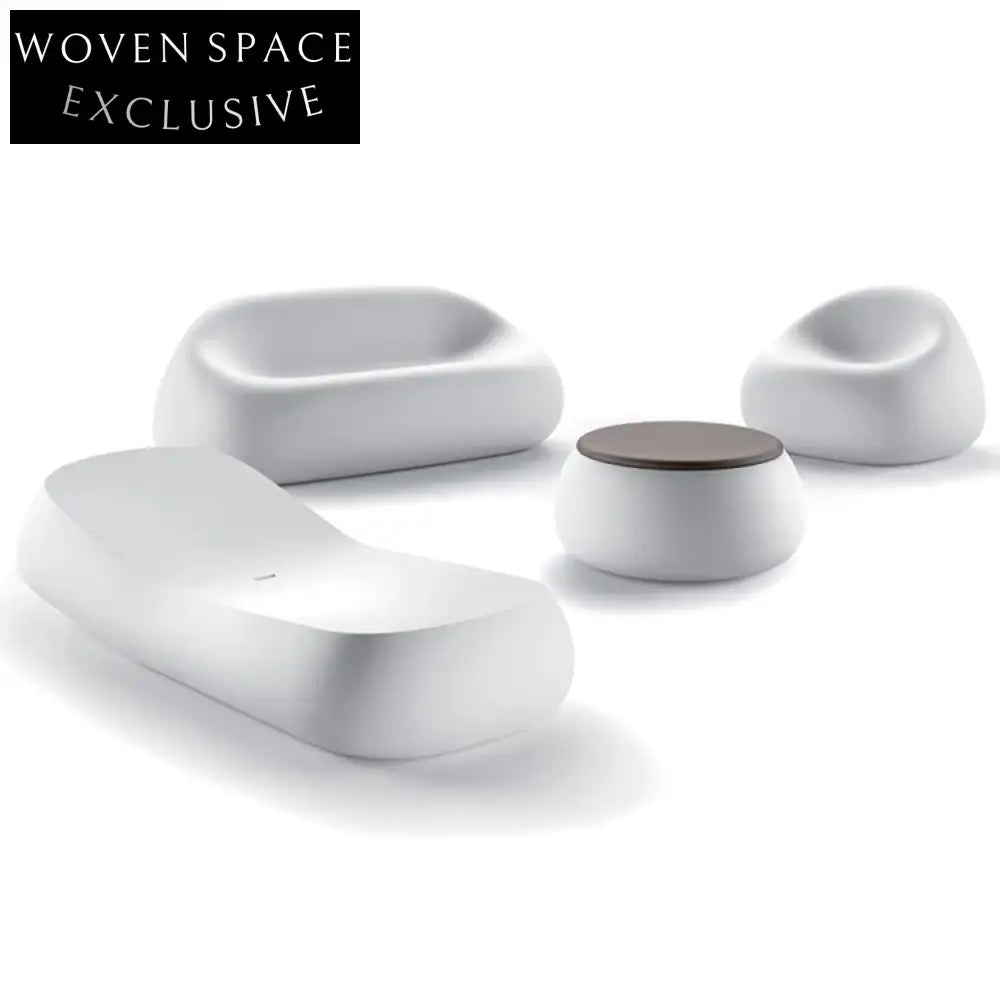 Modern Outdoor Fiberglass Round Lounge Chair for Patio & Garden Seating