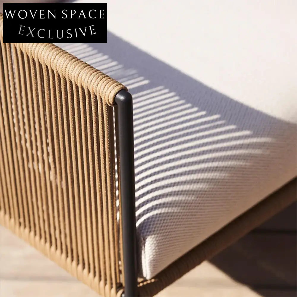 Modern Outdoor Patio Woven Rope Aluminum Frame Garden Lounge Sofa