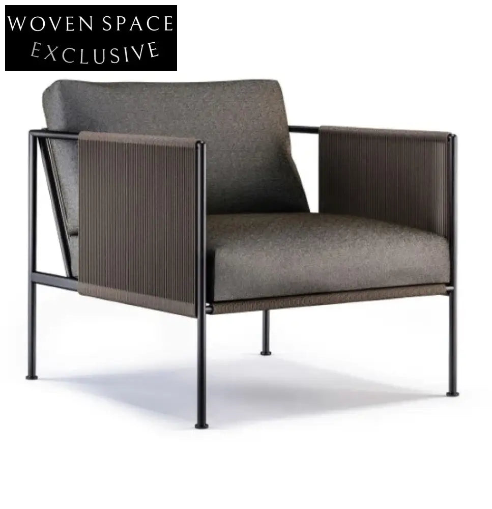 Modern Outdoor Patio Woven Rope Aluminum Frame Garden Lounge Sofa