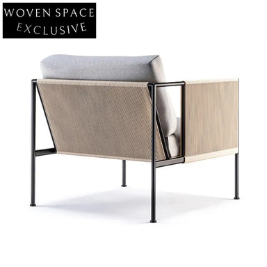 Modern Outdoor Patio Woven Rope Aluminum Frame Garden Lounge Sofa