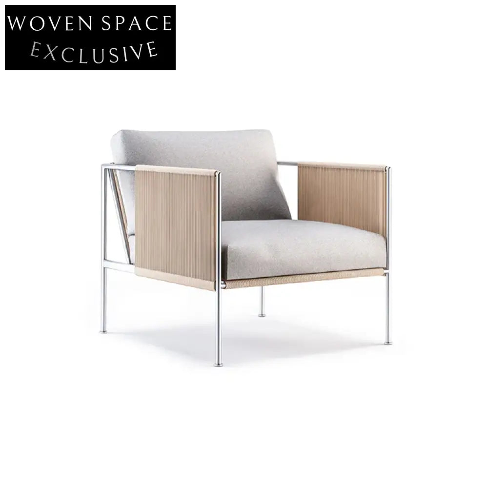 Modern Outdoor Patio Woven Rope Aluminum Frame Garden Lounge Sofa