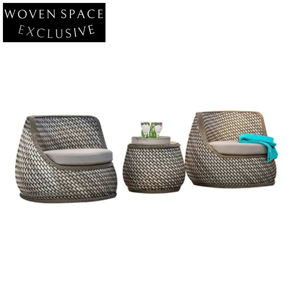 Modern Outdoor Rattan Weaving Patio Garden Sofa Chair Furniture Set