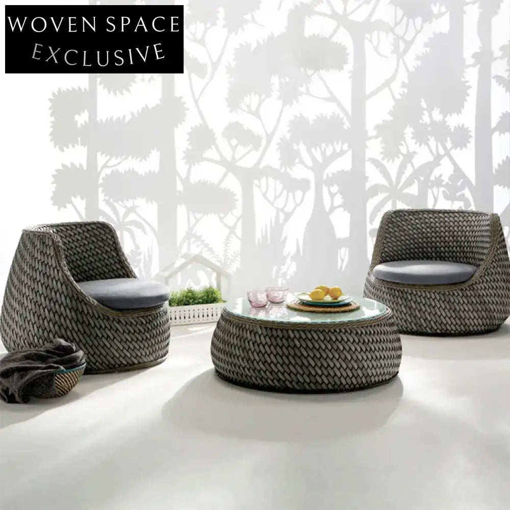 Modern Outdoor Rattan Weaving Patio Garden Sofa Chair Furniture Set