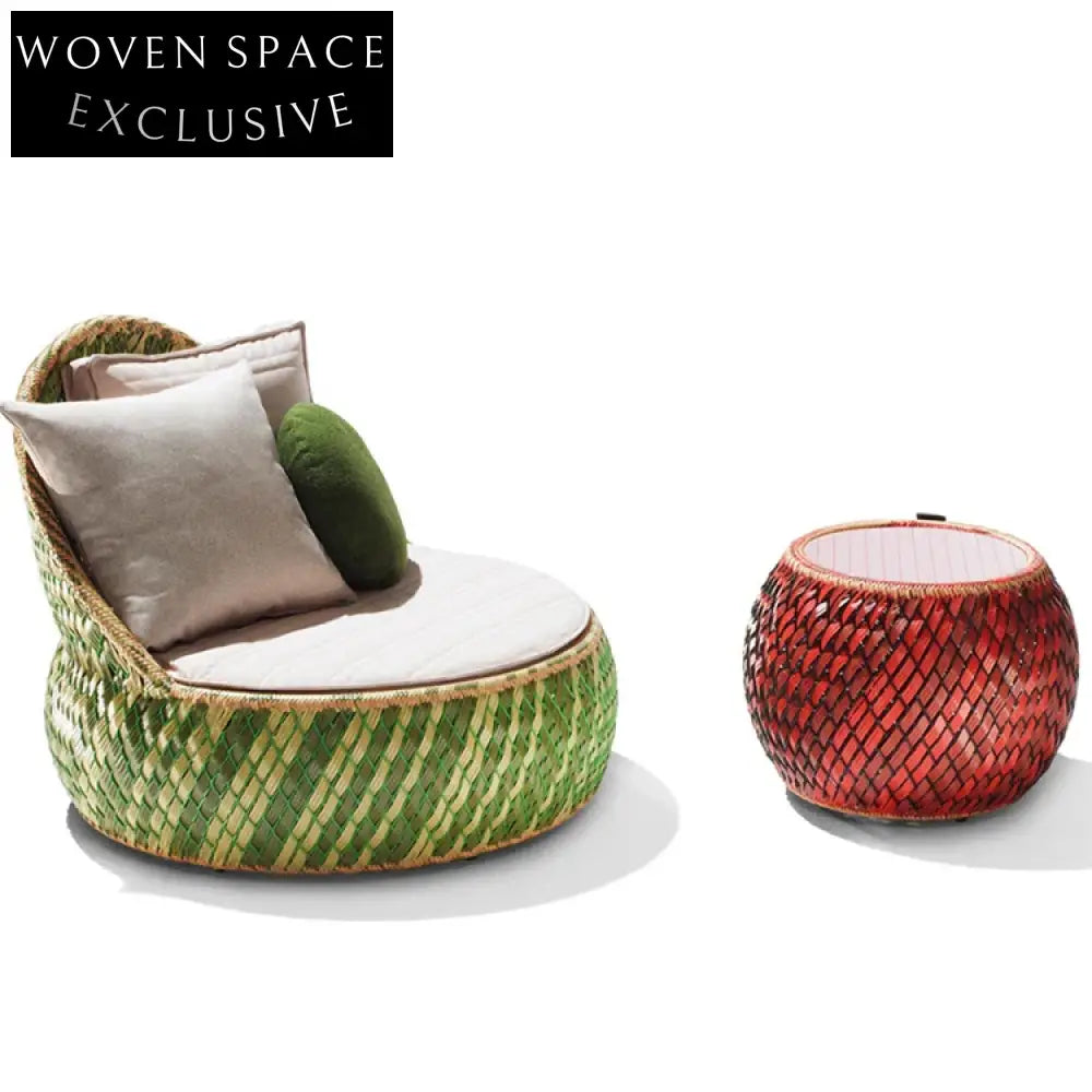 Modern Outdoor Rattan Wicker Lounge Sofa Chair Set for Patio Deck