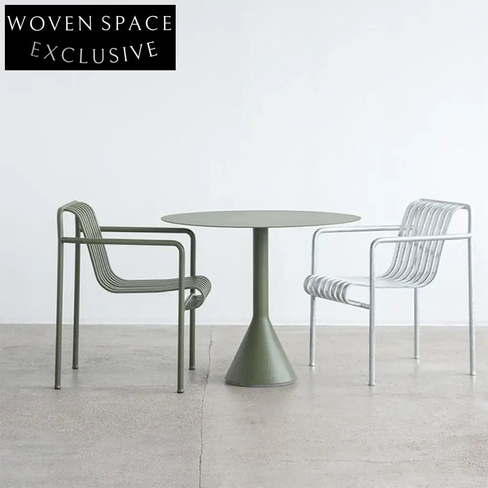 Modern Outdoor Rope Back Dining Armchair: Sturdy Steel Frame, Stackable Patio Seating