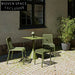 Modern Outdoor Rope Back Dining Armchair: Sturdy Steel Frame, Stackable Patio Seating