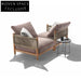Modern Outdoor Rope Teak Wood Lounge Sofa Set for Garden Patio Beach
