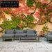 Modern Outdoor Sectional Sofa Set with Rope Details, Aluminum Frame