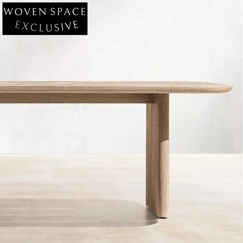 Modern Outdoor Teak Dining Table Set with Comfortable Rattan Wicker Chairs