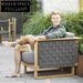 Modern Outdoor Teak Wood Rope Garden Resort Patio Sofa Set