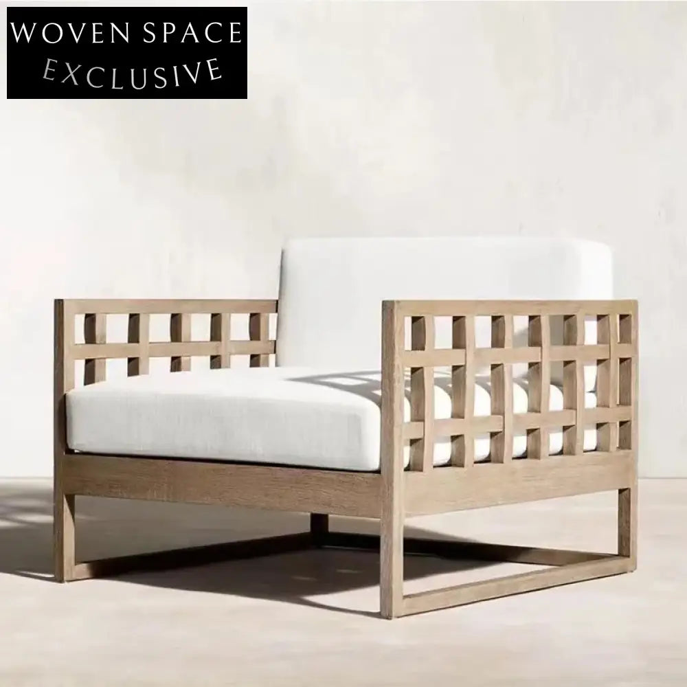 Modern Outdoor Teak Wood Sofa Set for Garden Patio Villa Resort Living